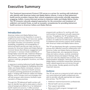 First page of reading for the continuing education course Behavioral Health Services for American Indians and Alaska Natives- Module 1
