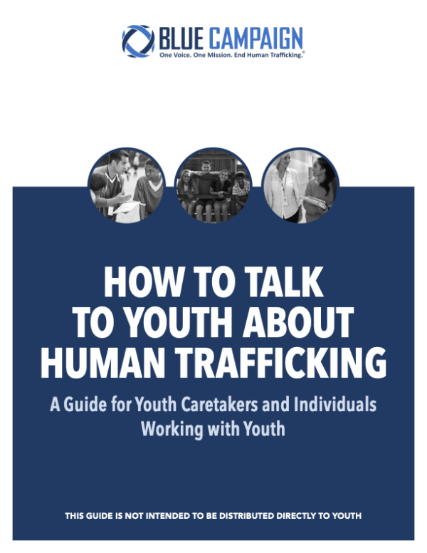 Image of first page of the reading for the continuing education course How To Talk To Youth About Human Trafficking